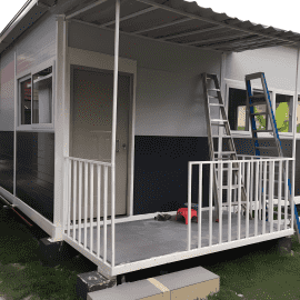 Prefab Garden House with shelter and porch(T type House)-TH03