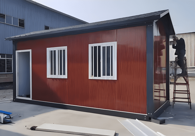 Gable Roof Container House with Dark Tone Design-DCH03