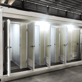 Container Mobile Toilet with Multiple Separate Units -CT01