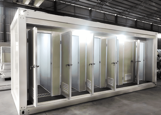 Container Mobile Toilet with Multiple Separate Units -CT01