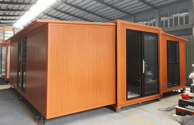 Expandable Prefabricated House with Wood Grain Desigh-ECT02