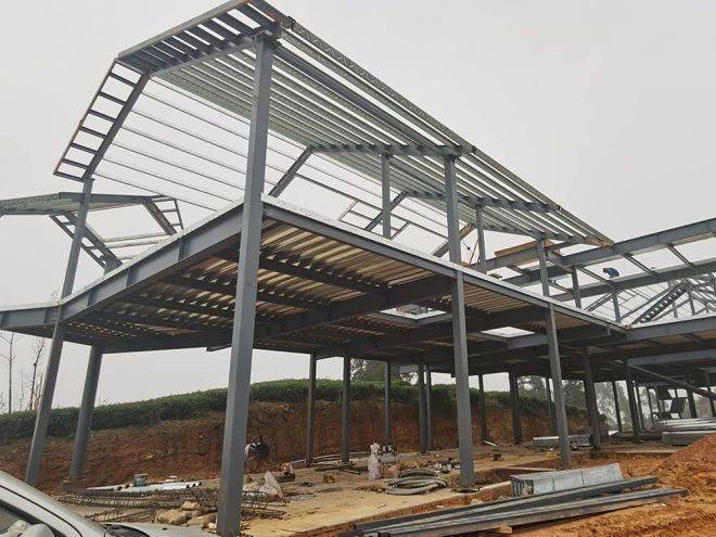 Metal Building Workshop with Customized Steel Stairs Design-STB03 - Image 4
