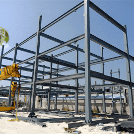 Metal Frame Building with three story-STB01
