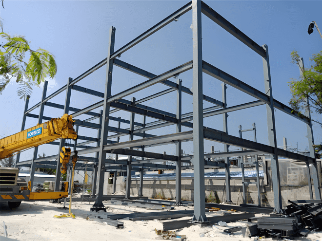 Metal Frame Building with three story-STB01