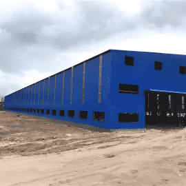 Industrial Warehouse with Gable Roof and Custom Coloured Appearance-SW03