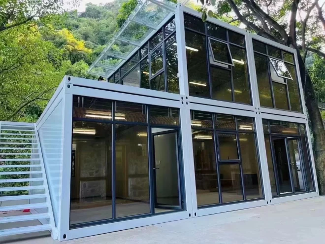 Flat-pack Container Houses with Glass Wall-FPCH01